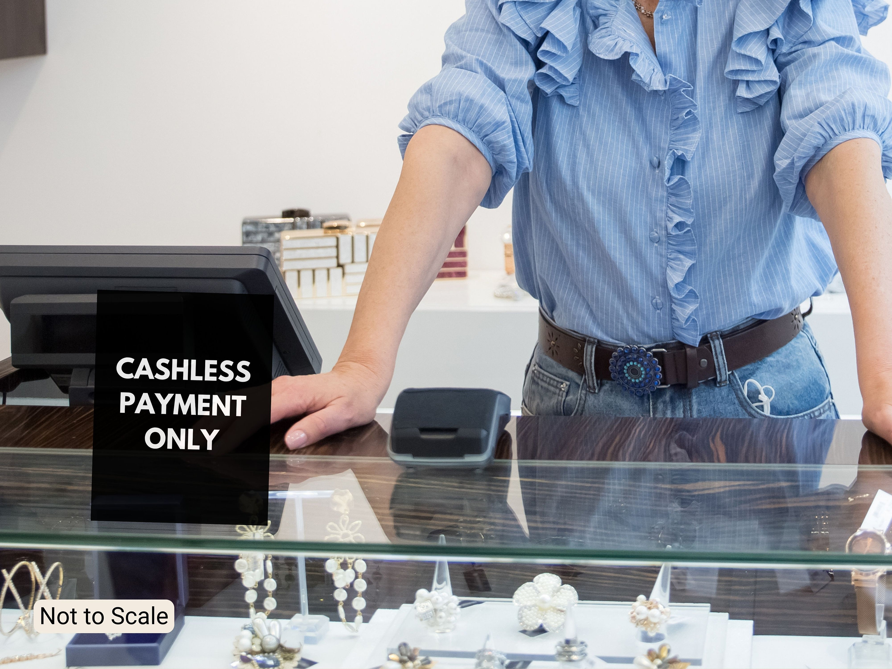 Cashless Payment Sign, Printable Signage for Boutiques Retail Stores ...