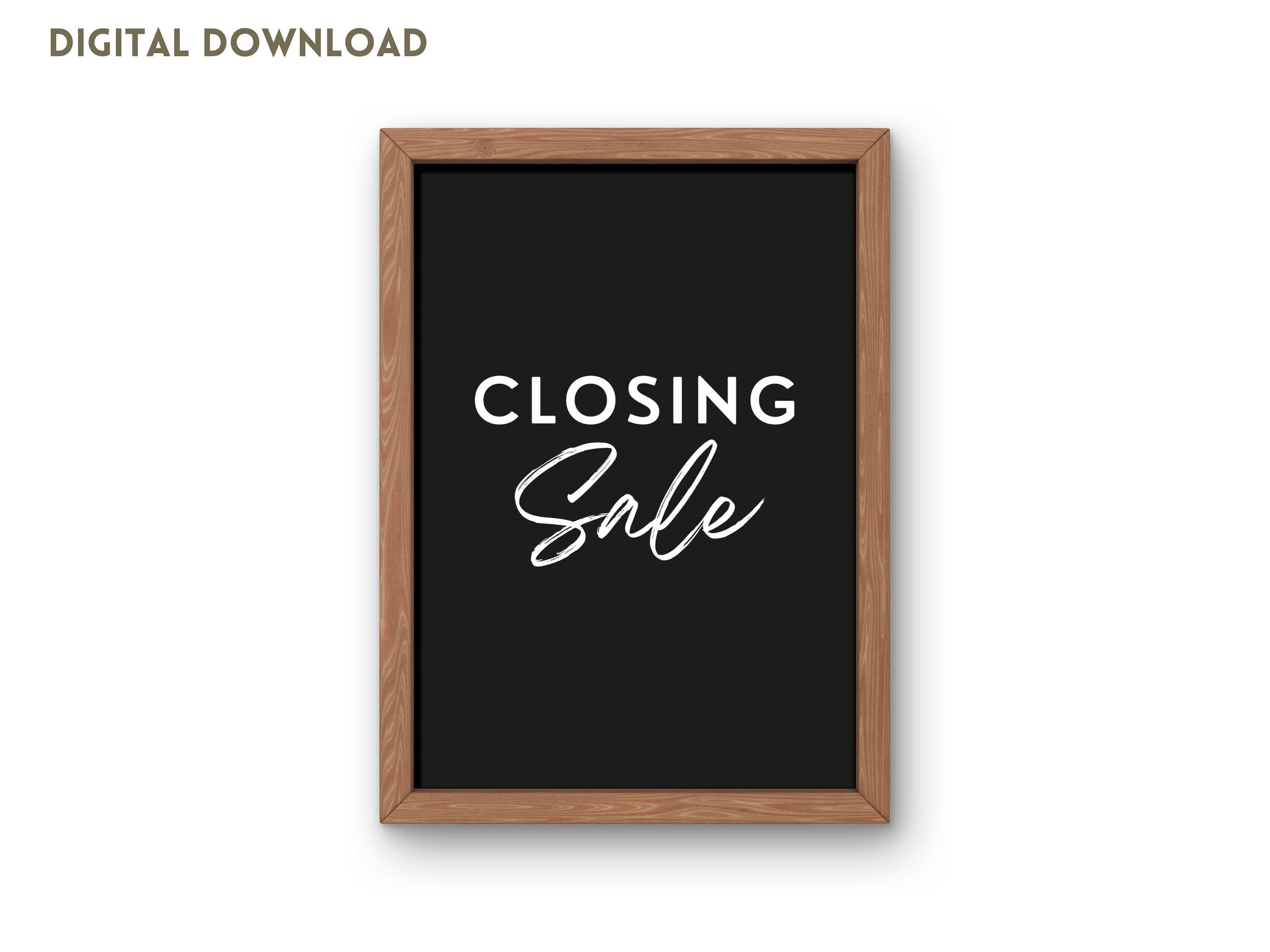 Closing Sale Sign Printable Sale Sign Boutique Sale Sign Etsy