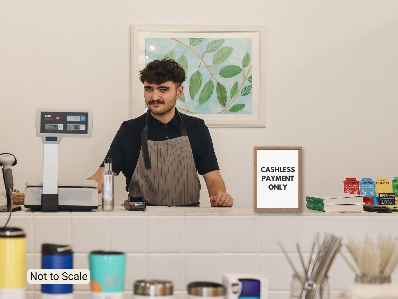 Cashless Payment Sign, Printable Signage for Boutiques Retail Stores ...