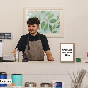 Cashless Payment Sign, Printable Signage for Boutiques Retail Stores ...