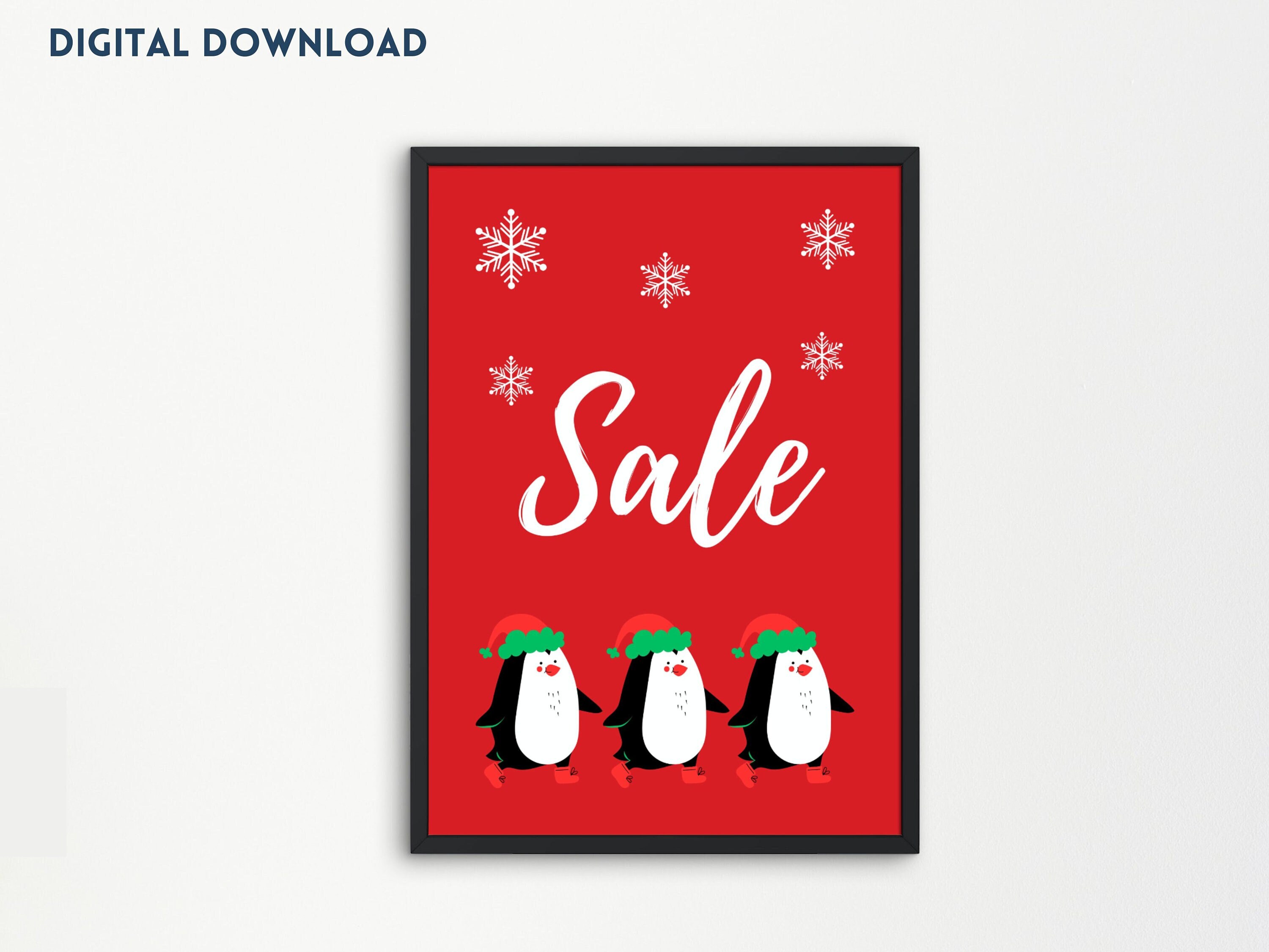 Winter Sale Sign, Printable Retail Store Signage, Boutique Promotion ...