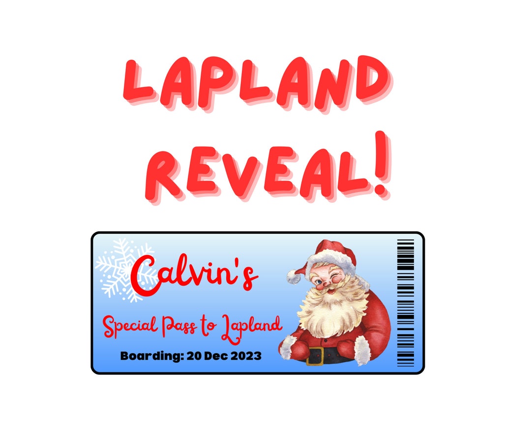 Lapland Reveal Letter Printable Bundle Santa's Kids Etsy