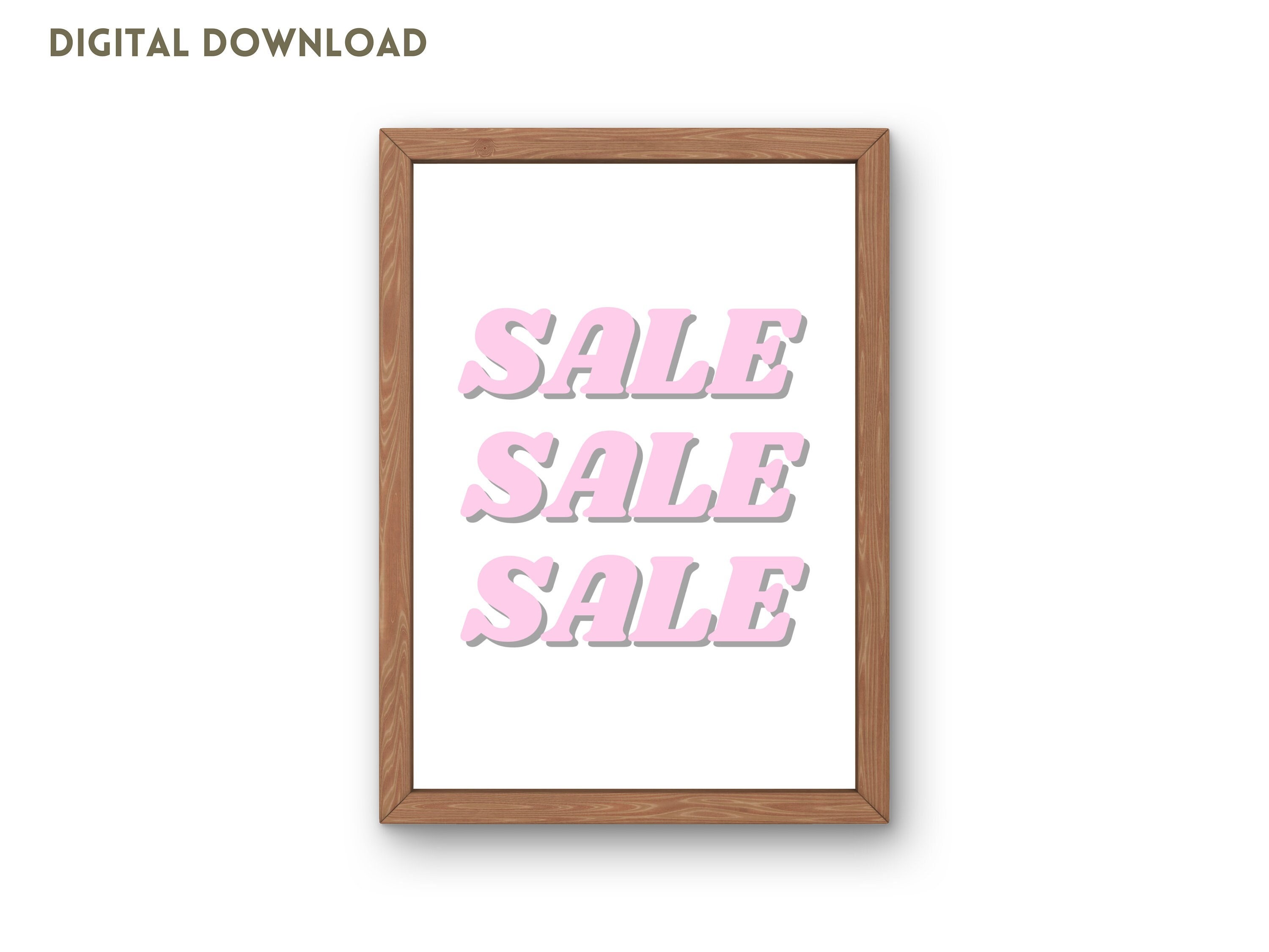 Pink Sale Sign Printable Sale Sign Retail Signage Boutique - Etsy