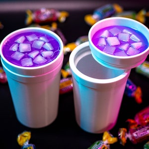 Frasco para bebidas DOUBLECUP: vaso morado inspirado en el hip-hop