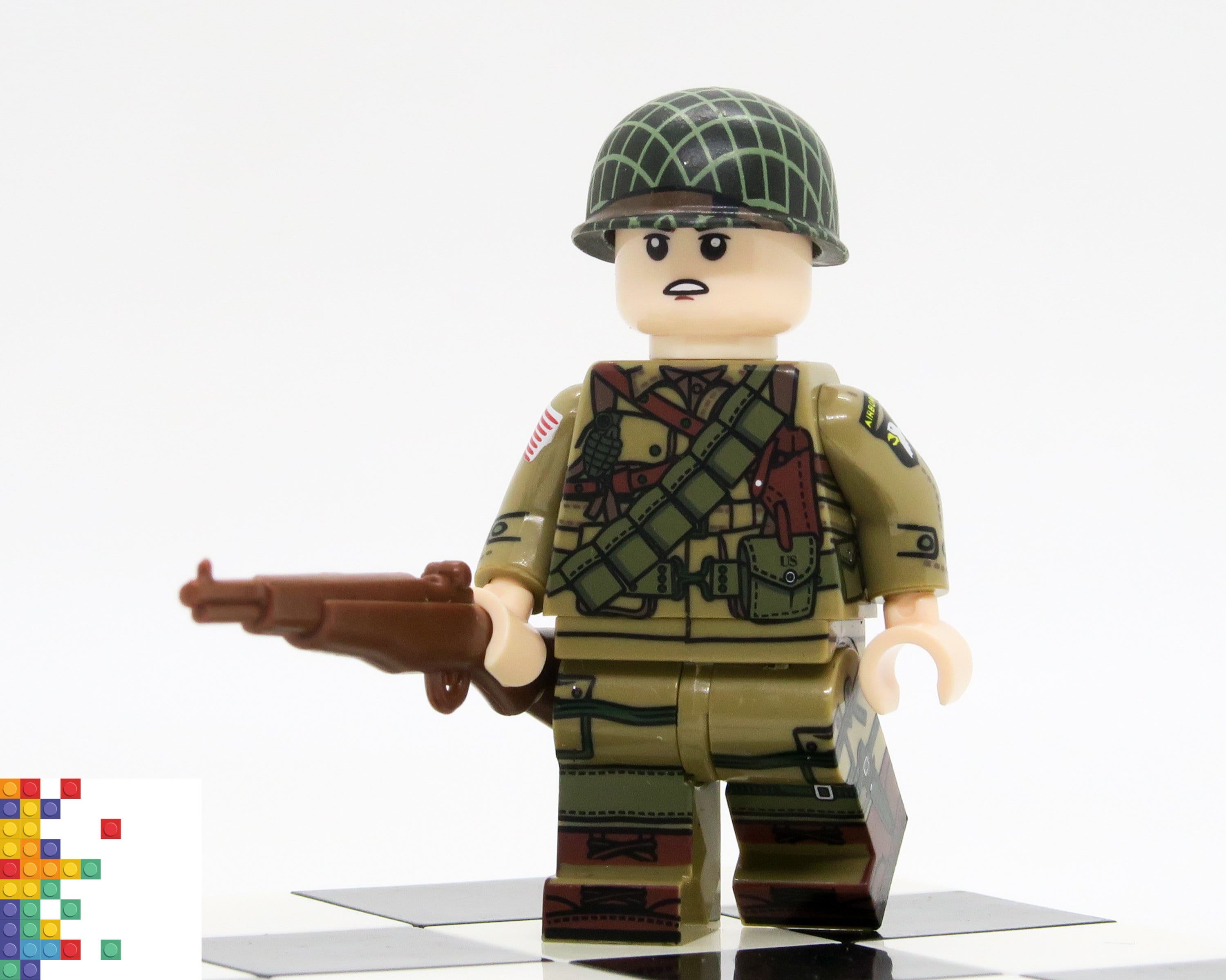Lego ww2 minifigures Soldat Militaire américain parachutistes D-day WWII  figurine armée