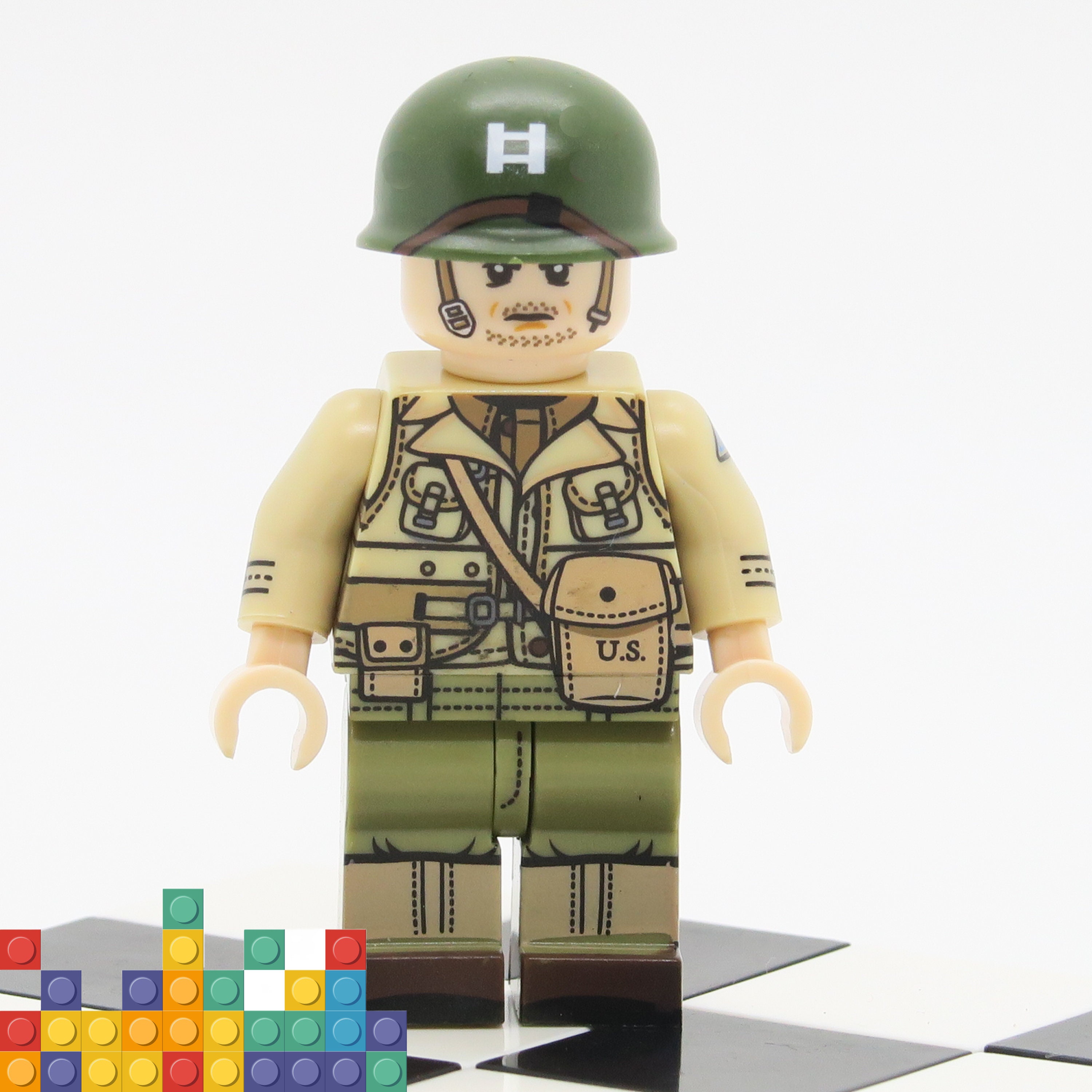  Modern Brick Warfare Heavy Support Gunner Minigun Soldier  Custom Minifigure : Toys & Games