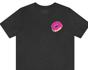 Donut T-Shirt / Donut Lover T-shirt/ Donut Unisex T-Shirt / Pink Donut T-Shirt / Donut T-Shirt For Men & Women / Minimalist Donut T-Shirt