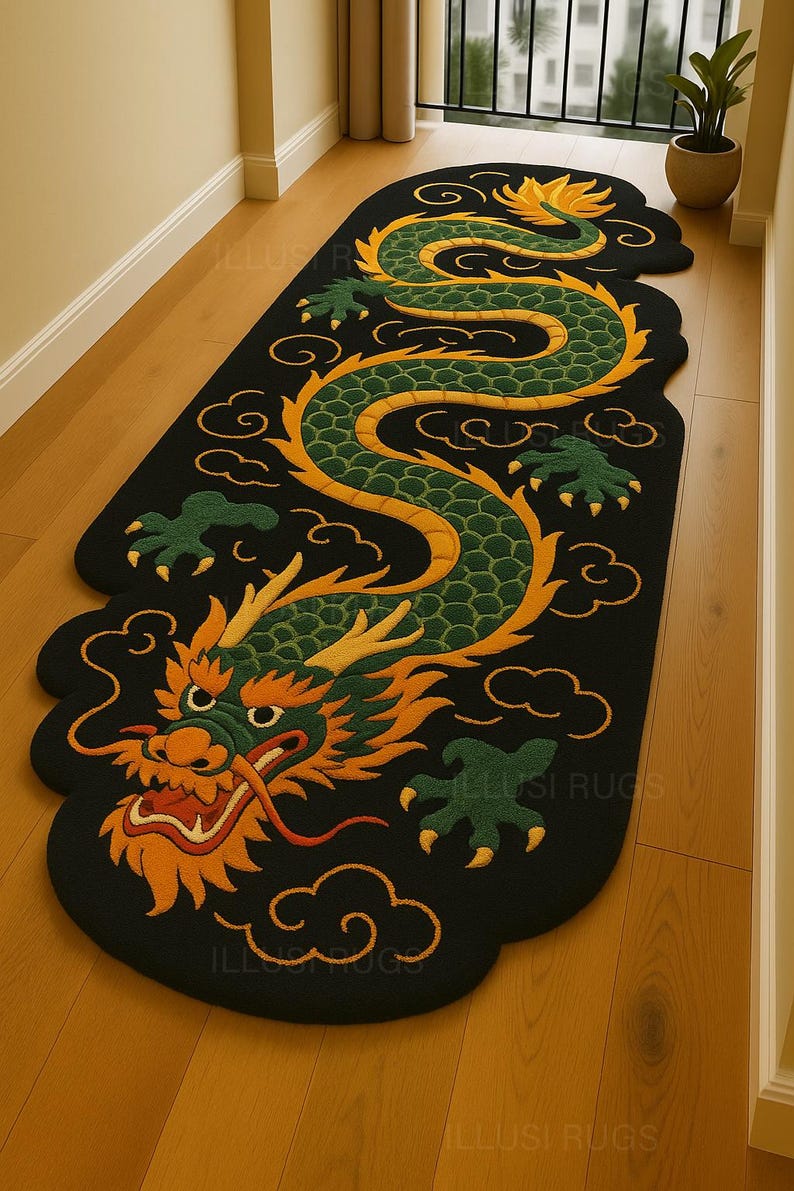 3x10,3x12hand-tufted Dragon Runner Rug | Oriental Wool Cloud Carpet ...