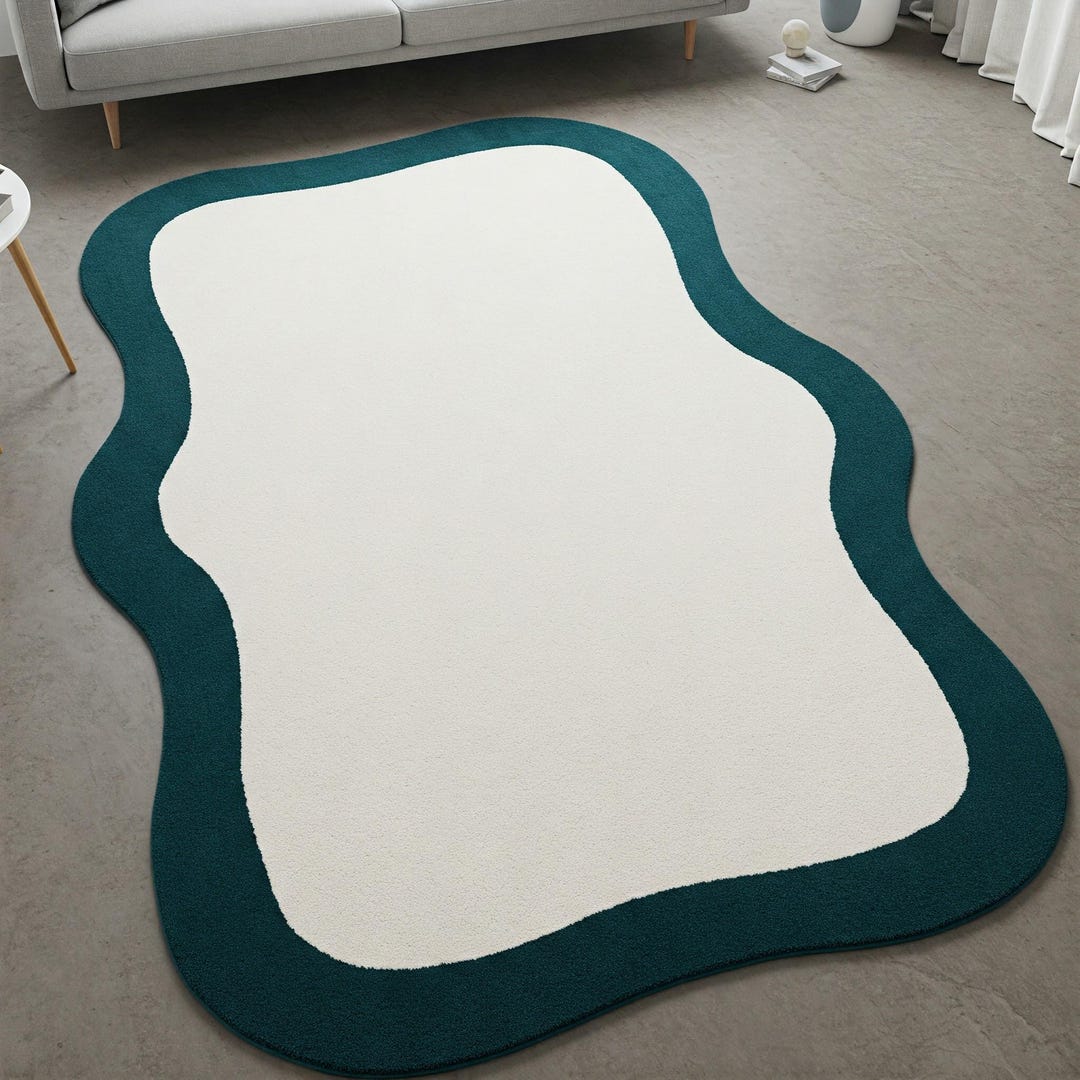 Gily Rug 3x5ft/5x8ft Modern Abstract Wavy Area Rug - 5x7 Ft | Minimalist ...