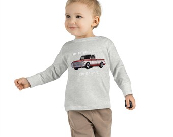 C10 Baby Chevrolet Truck - Print - Forgotten Oldies - Camiseta de manga larga para niños pequeños