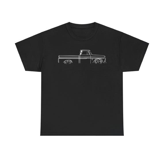 【U LAN】Salted Truck Vintage Over Short Sleeve Tee 64-66 Chevrolet C10 Truck - Vector - Forgotten Oldies T