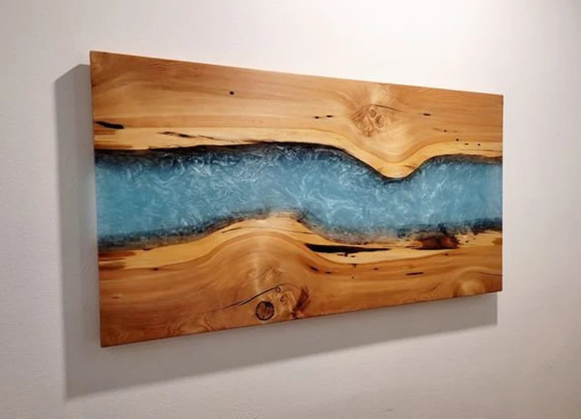 Epoxy Resin Bedhead Woodcraft Headboard Wood Headboard Handmade