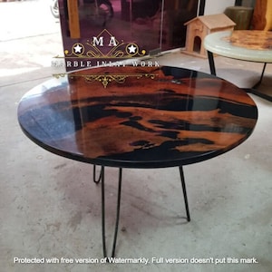 Epoxy Table, Live Edge Wooden Table, Epoxy Resin River Table, Round Natural Wood Table, Dining table, Natural Epoxy Table, Resin Table