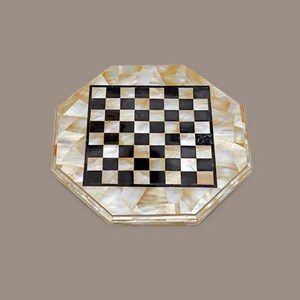 Marble Chess Board Table Handmade Gemstones Inlay / Collectible Marble Chess Set Table Handmade Collectible And Gifts