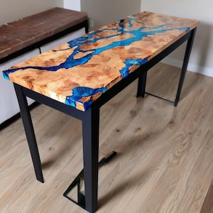 Ocean Wave Console Table, Epoxy Entryway Table Console, Entry way Table, Epoxy Sofa Table, handmade furniture, hallway table, conso table