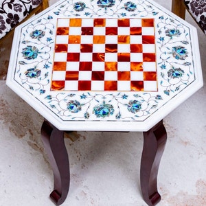 Marble Chess Table With Chess Set Handmade Board Games