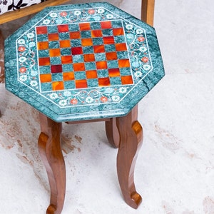 Green Marble Chess Board