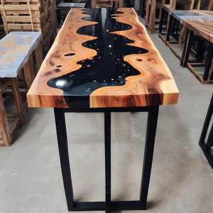 Epoxy Kitchen Counter Table Top Resin River Table Natural Wood Kitchen Island Counter Epoxy resin table, Handmade Table,
