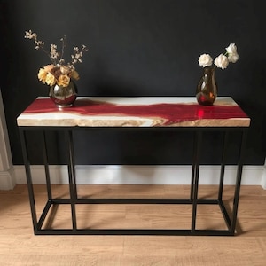 Wood and pipe console table || rustic console table || modern entryway table || foyer table || rustic sofa table || chic tv stand