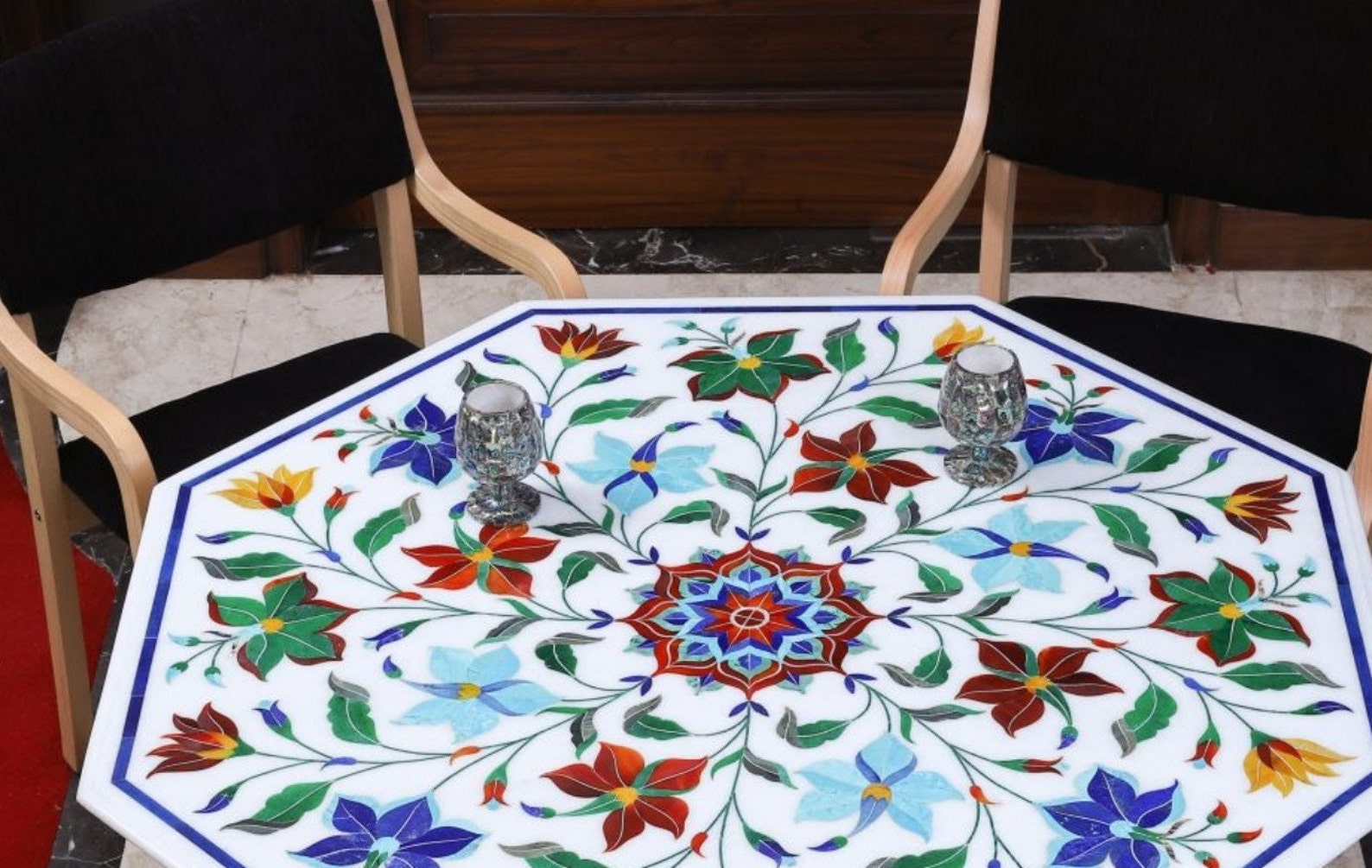 Royal White Marble Coffee Table, Modern Marble Coffee Table, Hand ...