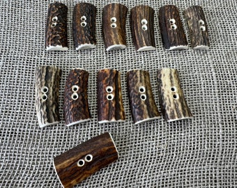 Natural Antler Flat Sewing Buttons – Pack Of Handmade Fasteners For Crafts & Clothing