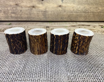 Red Deer Antler Slices, Crafting Supplies, Set of 4 (5cm)
