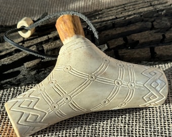 Handcarved Moose Antler Viking Salt Container, Norse Gift