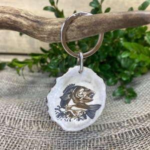 Schlüsselanhänger für Angelfreunde, ideales Geschenk für Fischer, Schlüsselanhänger für Pisces Sternzeichen, Geschenk für Naturliebhaber