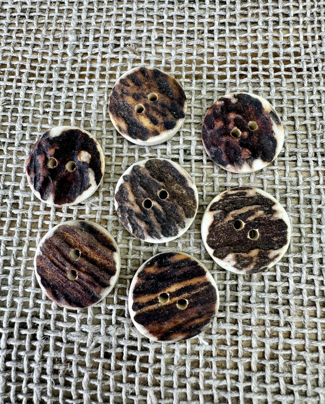 Handmade Deer Antler Button - Natural Rustic Sewing Supply (22mm) - Etsy