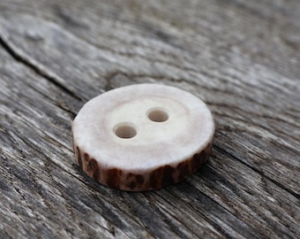 Real Moose Antler Button (30x35mm)