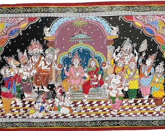 pattachitra painting wall decor 39/24 of Sri Ram unframed 2days free shipping from USA
