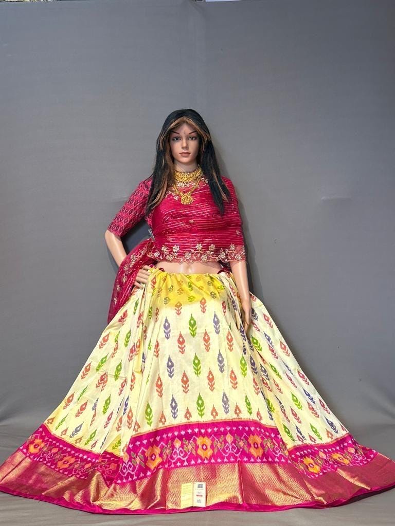 Pochampally ikkat lehengas online hotsell