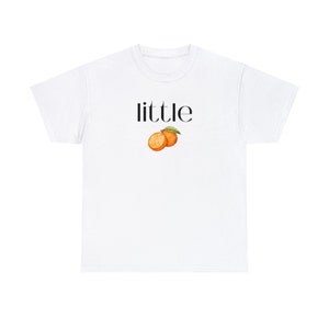 My Little is a Cutie Big Little Reveal Orange Theme Top Big Little Sorority Reveal Shirts Cutie Big Little Tees White Big Little Shirts
