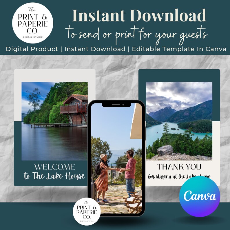 Lake House Rental Download Vacation Rental Template Custom