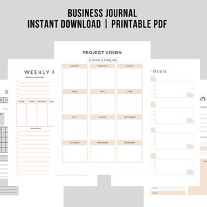Business Journal Printable | Business Journal PDF | Business Planning | Business Journal | Business  | 2023 Business | Small Business