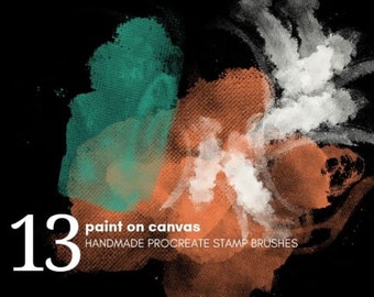 13 Paint on Canvas ProCreate Brushes Graphic