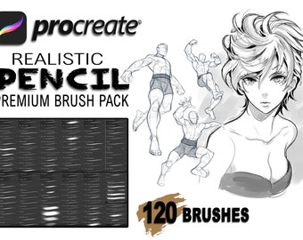Realistic Pencil Procreate Brush Pack: Sketch Effects (Digital Download)