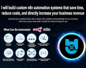 I will build custom n8n automations to save time, cut costs and scale revenue