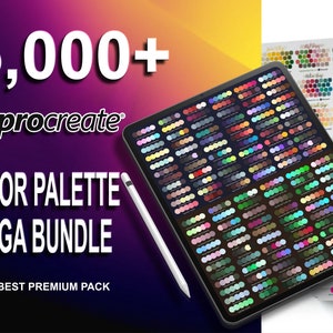 5000+ Procreate Color Palette Mega Bundle, Digital Painting, Digital Art, Procreate Swatches, Color Wheel, Procreate color scheme