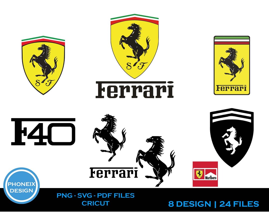 Ferrari Logo Svg/ Png / Pdf Bundle Birthday Party / Sticker / Etsy