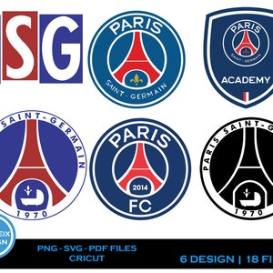 Stickers PSG Paris Saint-Germain Couleur Noir Finition Brillant