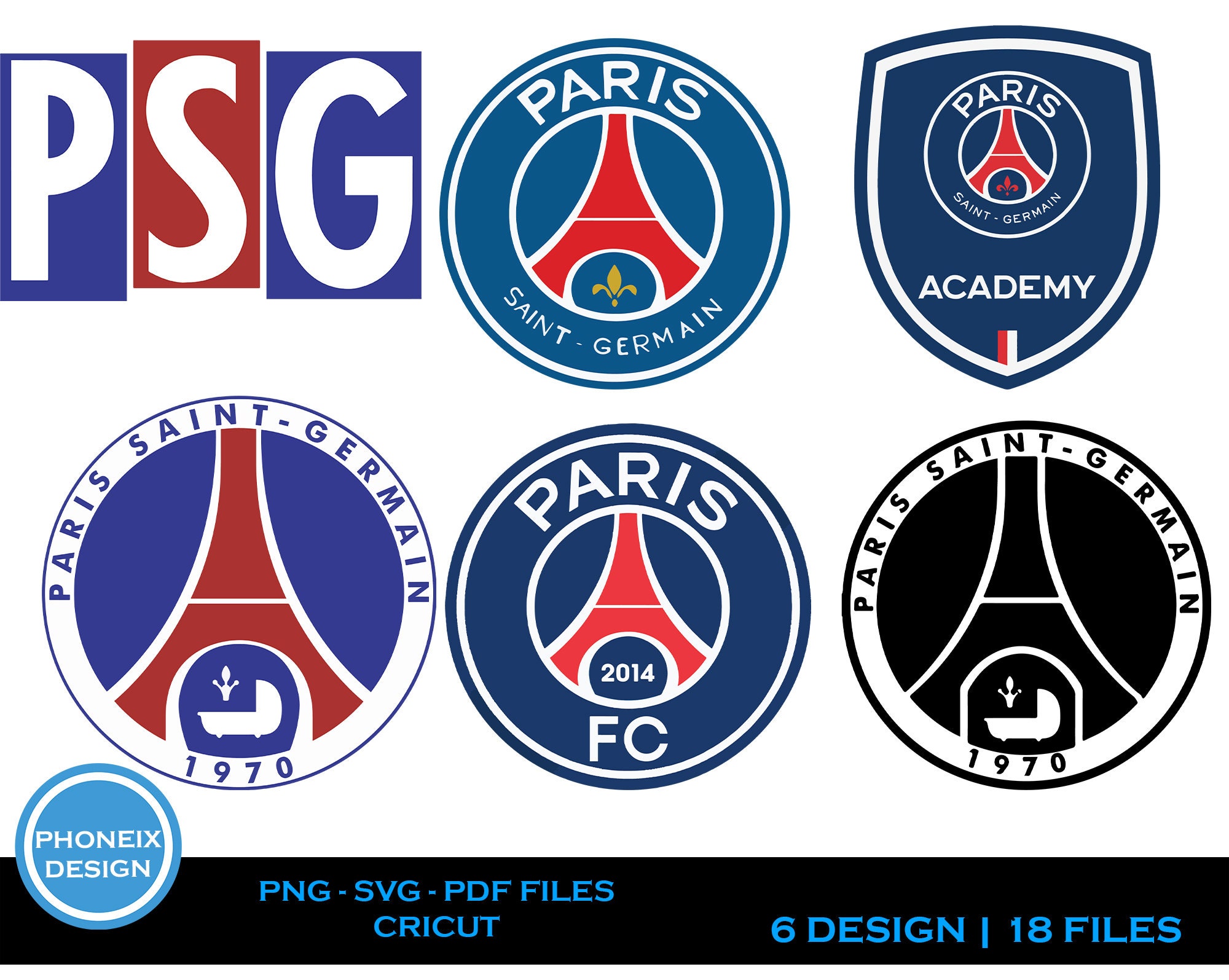 Stickers Autocollants PSG - 40 ans Gamme 3M - GTStickers