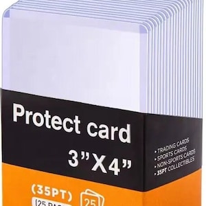 Top Loaders Card Sleeves Trading Card, Penny Sleeves, Toploaders in plastica spessa, supporto, MTG, Yugioh, carte Pokemon, carte da baseball, carte sportive Confezione da 50