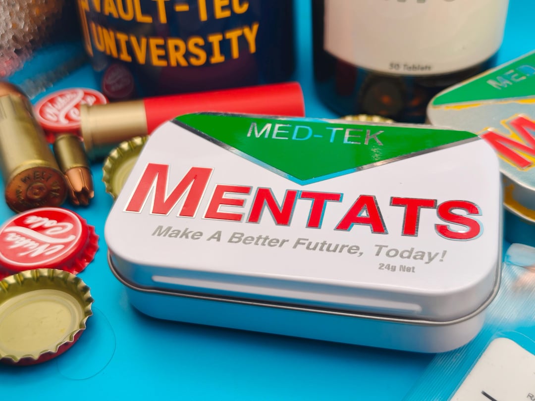 Mentats Sticker Mentats Tin Collection - Fallout Inspired. LIMITED EDITION - Etsy