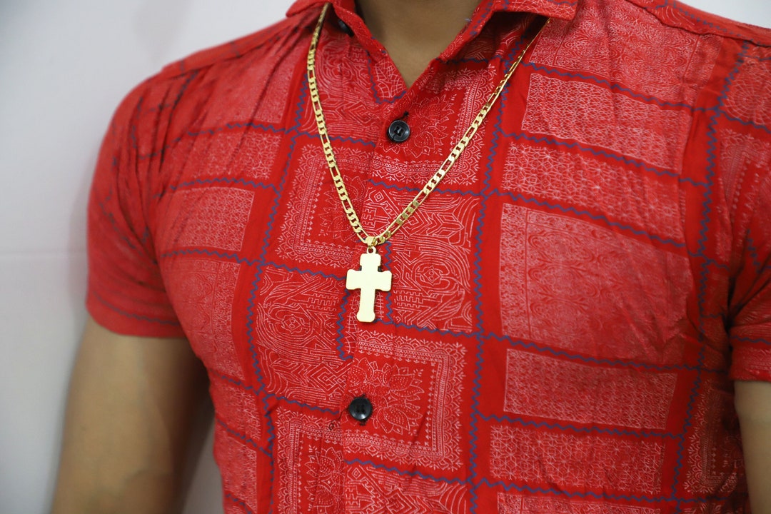 Cross Necklace Mens Cross Necklace Men's Dainty Cross Etsy