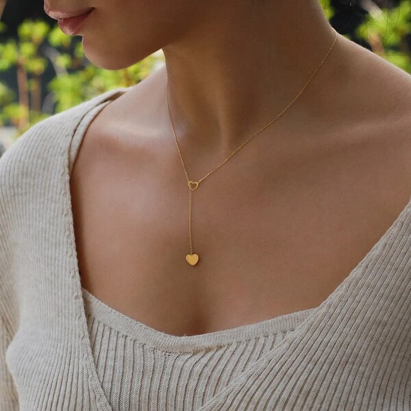 Small Heart Necklace Etsy