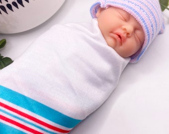 7inch voll Silikon Mikro Reborn Mini Doll Baby weinende Geschenk Leben wie Mädchen Junge niedlich Kinderzimmer Schlafen