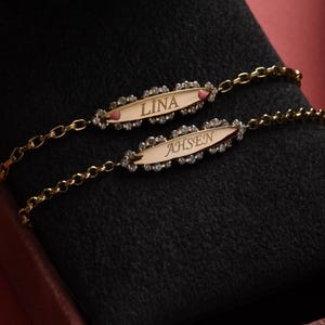 14K Solid Gold Baby ID Bracelet, Real Gold Personalized Baby Jewelry, Engraved Child ID Bracelet, Baby Girl Bracelet, Kid Name Bracelet