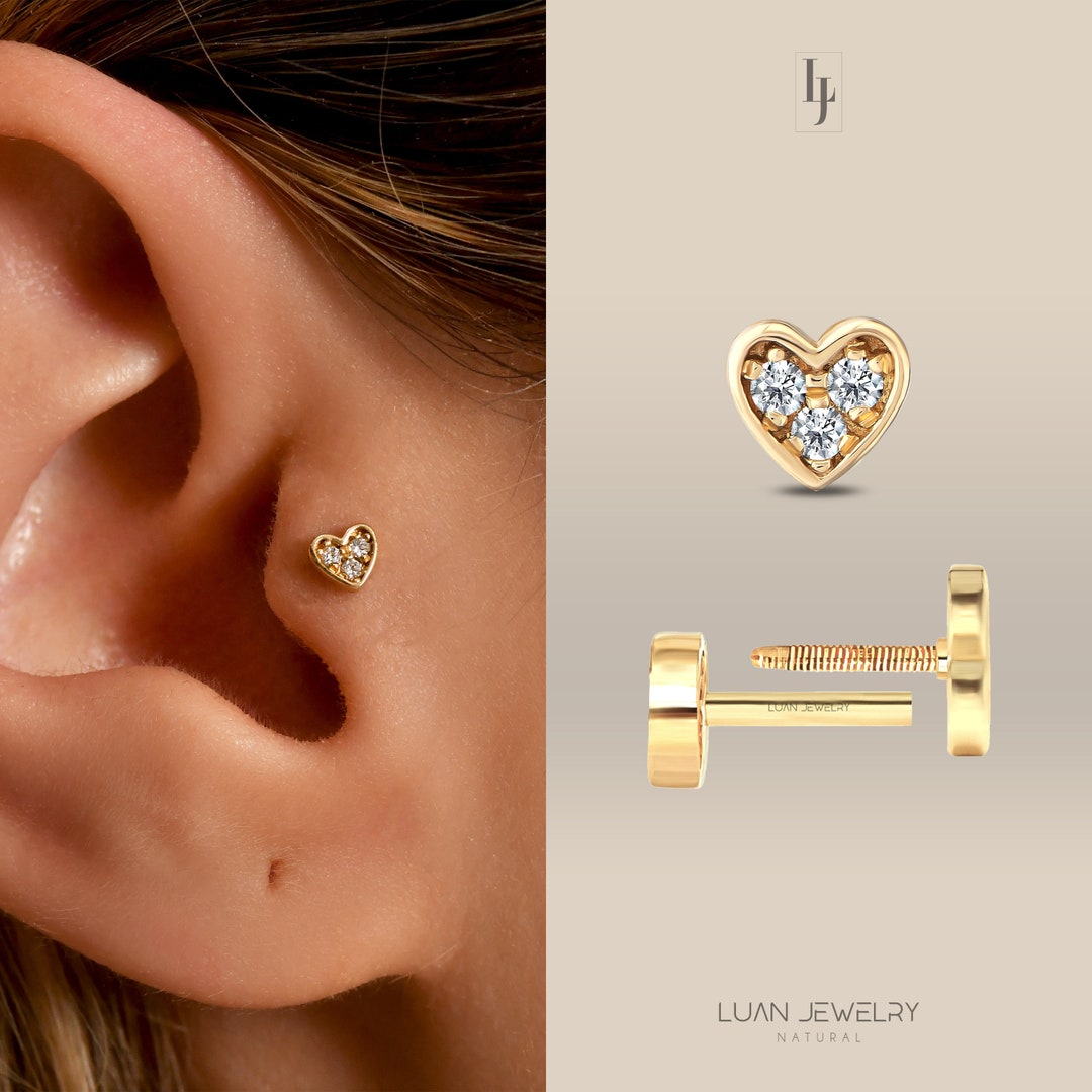 Cartilage Earring Love Heart Daith Daith Piercing Jewelry Love