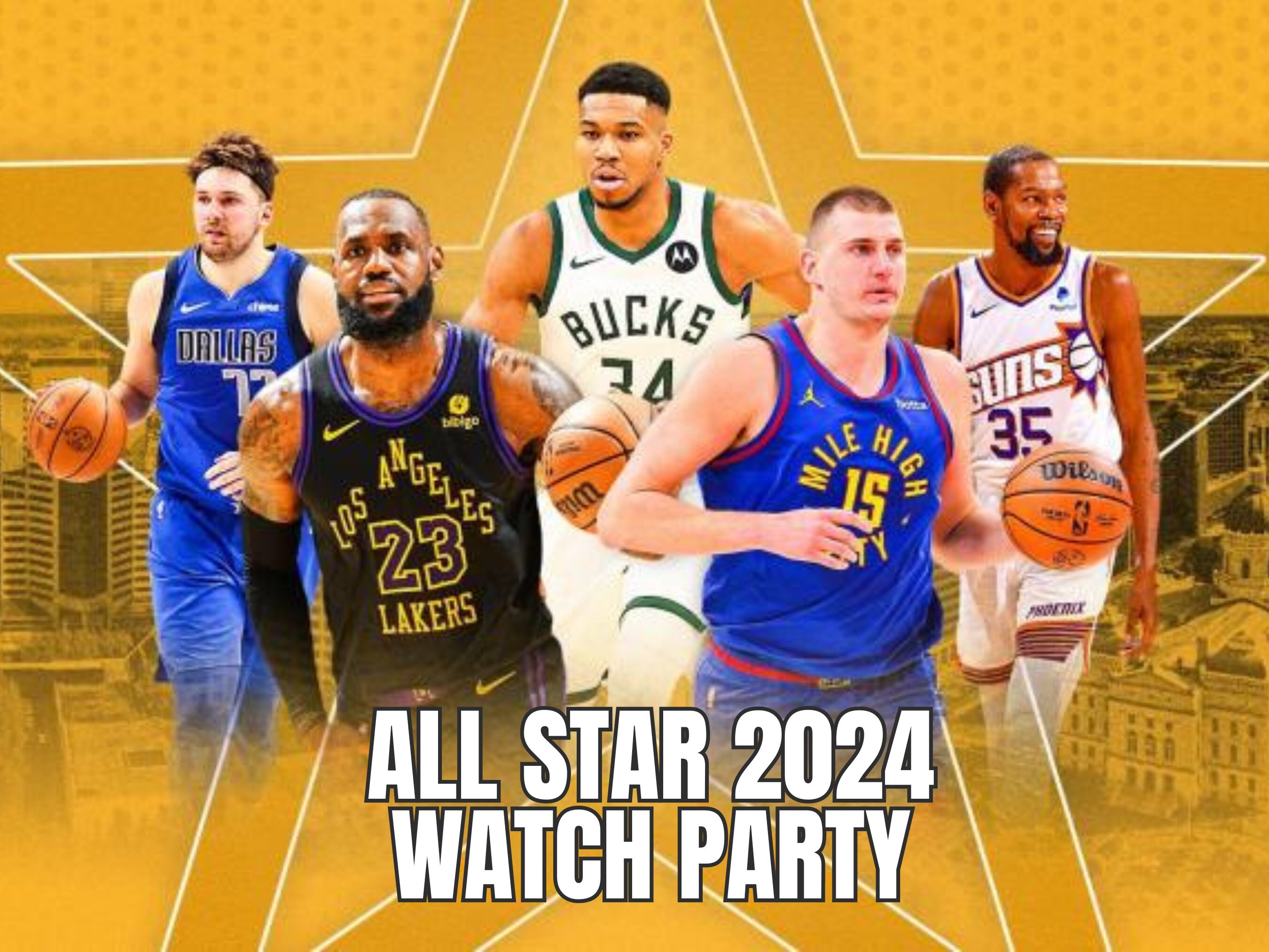 Editable All Star 2024 Watch Party Invitation All Star Party Invitation